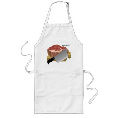 Chef Butcher Name Beef Knife Kitchen Long Apron