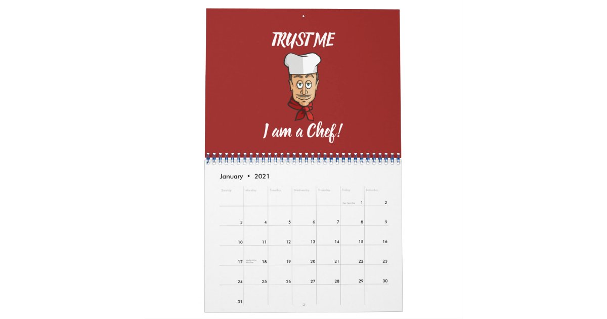 Chef Calendar | Zazzle.com