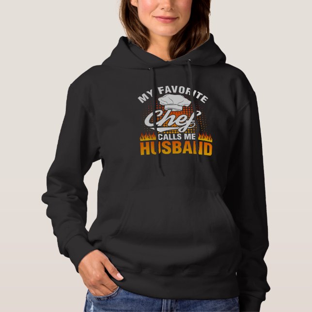 Chef Calls Me Husband Cooking  Cook Culinary Graph Hoodie (Front)