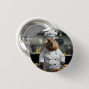 "Chef Capy: The Pastry Chef Capybara Extraordinair Button