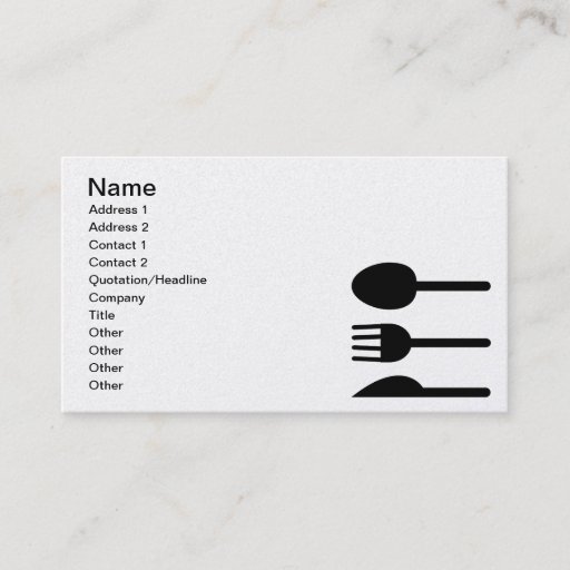 Customizable Chef Caterer Restaurateur Business Black Business Cards