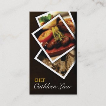 Chef  Catering  Food  Restaurant  Business Card by ArtisticEye at Zazzle