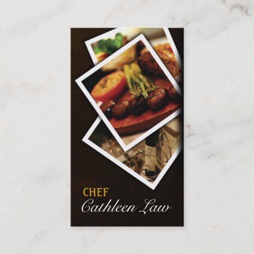 Customizable Chef, Catering, Food, Restaurant, Business Card