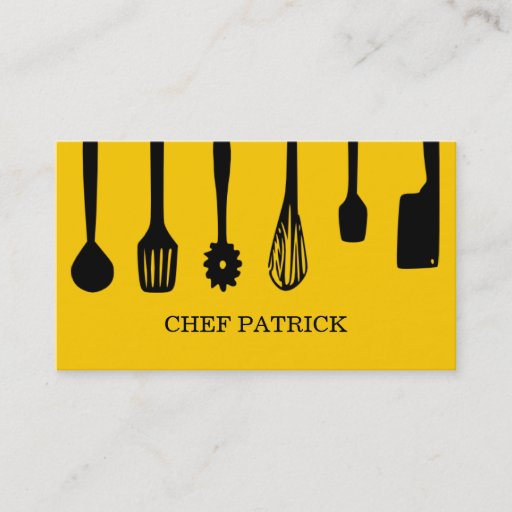 Customizable Chef Catering Food Restaurant Business Card