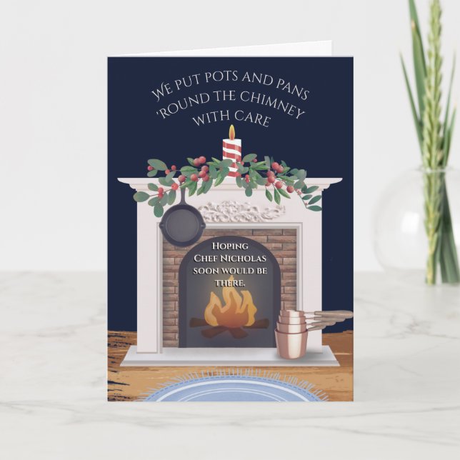 Chef catering restaurant culinary Christmas Holida Holiday Card (Front)