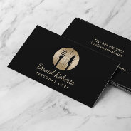 Chef Catering Restaurant Elegant Black & Gold Business Card at Zazzle