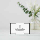 Chef Catering Restaurant Modern Border Business Card (Standing Front)