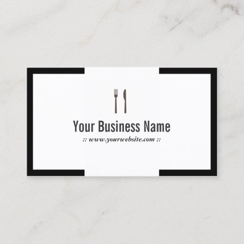 Modern Border Dining/Catering Business Card