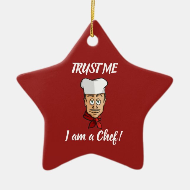 Chef Ceramic Ornament (Front)
