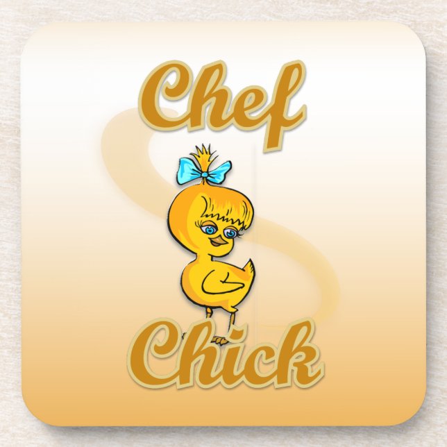 Chef Chick Beverage Coaster (Front)