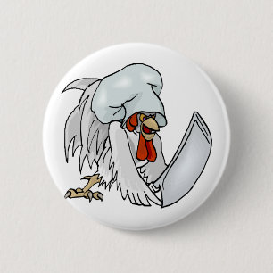 Chef Chicken Pinback Button