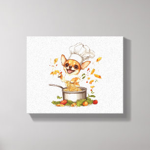 Chef Chihuahua – Culinary Dog Master Canvas Print