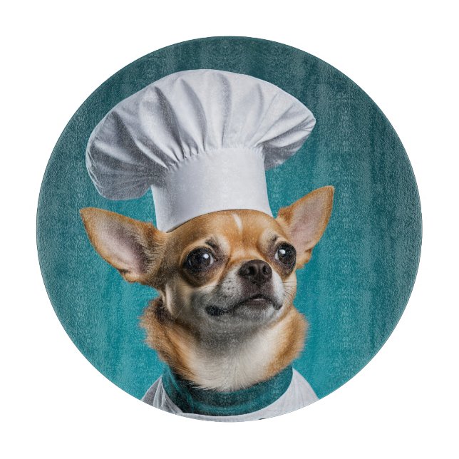 Chef Chihuahua Cutting Board (Front)