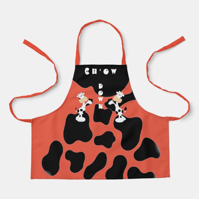Chef Chow All-Over Print Apron (Front)