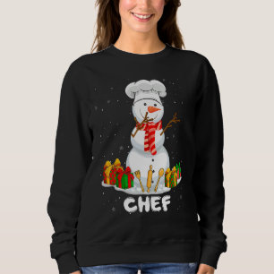 Chef Christmas Funny Snowman Xmas Holiday Pajamas Sweatshirt