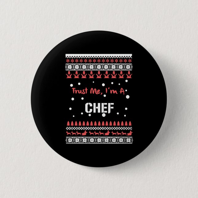 Chef Christmas Shirts Button (Front)
