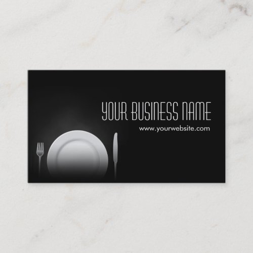 Classy Dining Tools Catering/Chef Business Card