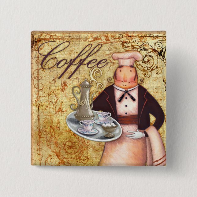 Chef Coffee Button (Front)