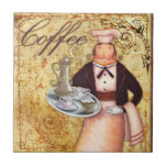 Chef Coffee Tile<br><div class="desc">© 2013 VIV EISNER| PRODUCED UNDER LICENSE FROM ARTIST,  PUBLISHED AND DISTRIBUTED BY JADEI GRAPHICS,  ALL RIGHTS RESERVED ©2035</div>