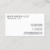 chef. (color customizable) business card (Back)