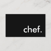 chef. (color customizable) business card (Front)