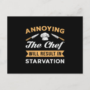 Chef Cook Cooking Cuisine Food Job Restaurant Gift Postcard