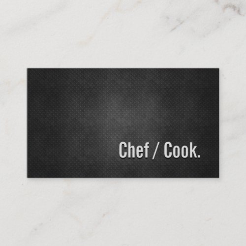 Chef / Cook Cool Black Metal Simplicity Business Card Templates