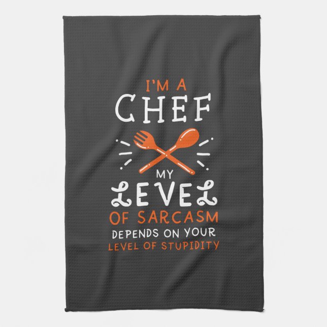 Chef Cook Funny Gift Kitchen Towel (Vertical)