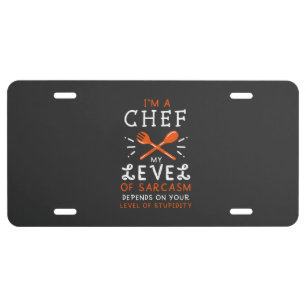 Chef Cook Funny Gift License Plate