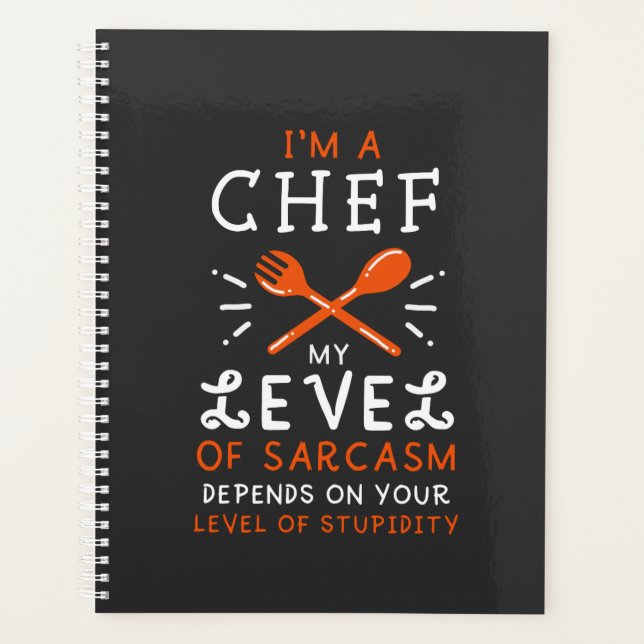 Chef Cook Funny Gift Planner (Front)