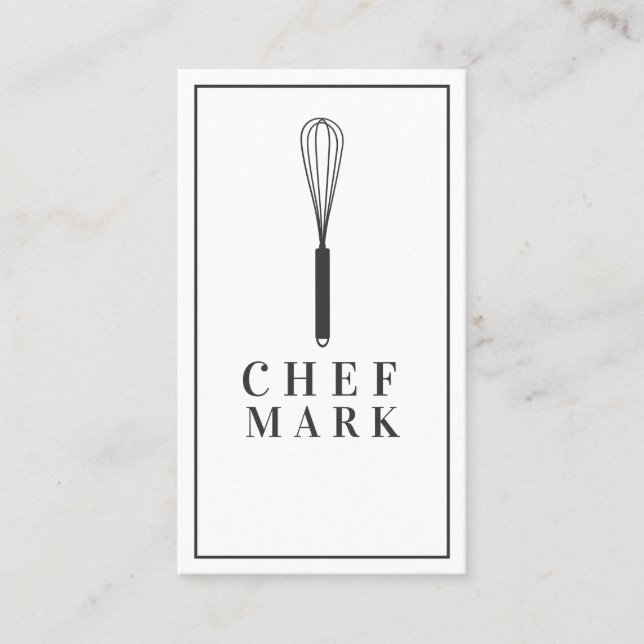 Chef Cook Restaurant Food Business Card (Front)