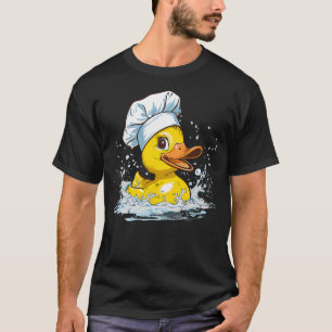 Chef Cook Rubber Duck Food Animal Splash T-Shirt