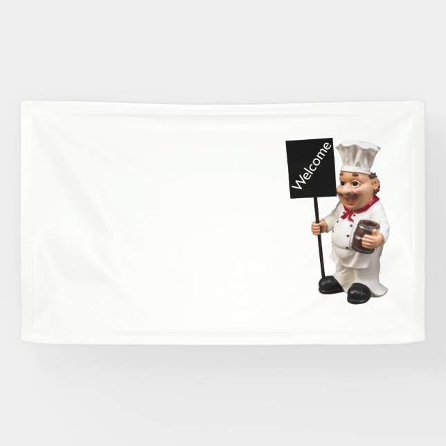 Chef cook - WELCOME menu card Banner (Horizontal)