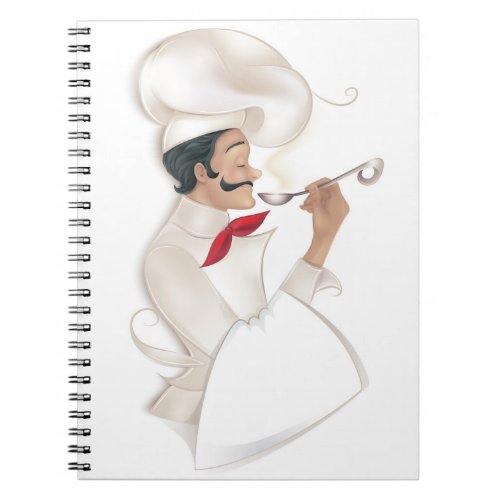 Chef Cookbook Recipe place your text onto towel Notebook