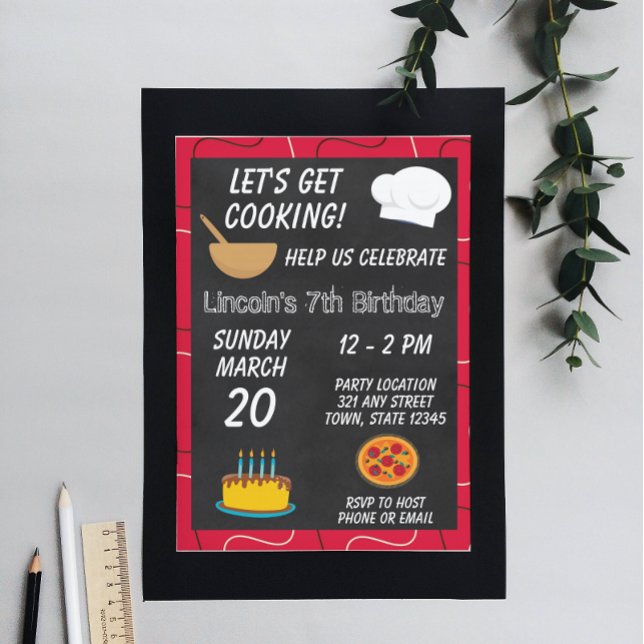 Chef Cooking Birthday Invitation (Creator Uploaded)
