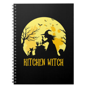 Chef cooking halloween gift   kitchen witch notebook