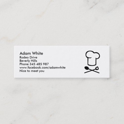 Chef cooking hat business card
