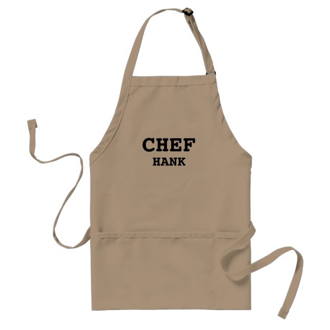 Chef Cooking Mens Personalized  Adult Apron (Front)