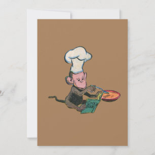 Chef Cooking Monkey Greeting Card
