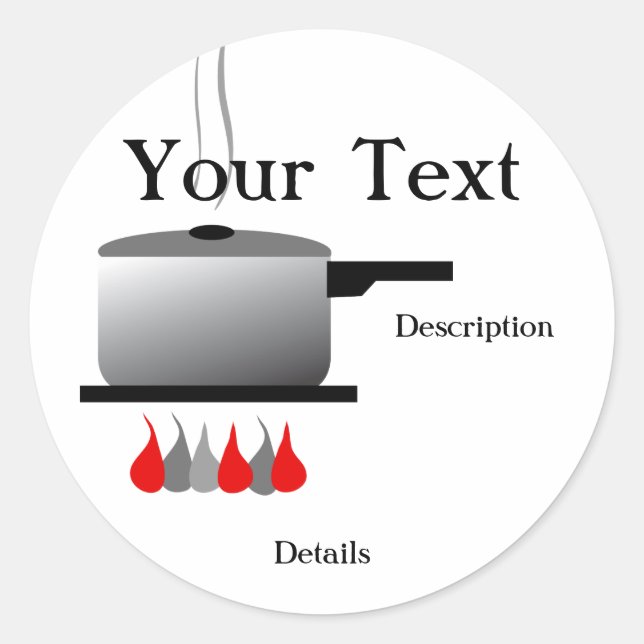 Chef Cooking Pot Sticker (Front)