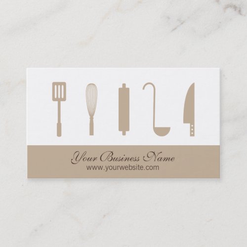 Chef Cooking Utensils, Catering Business Cards
