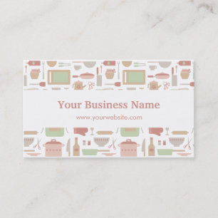 Chef Cooking Utensils Catering Business Cards