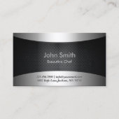 Chef Cool Carbon & Metal Professional Business Card (Front)