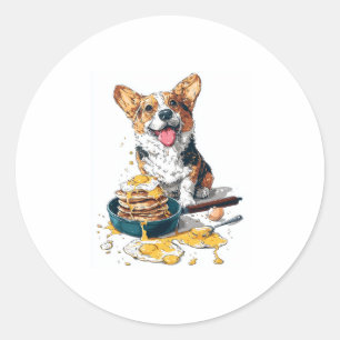 Chef Corgi – Funny Cooking Dog Classic Round Sticker