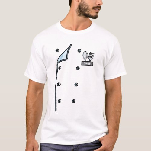 Chef Costume Coat Uniform Funny Cook Jacket for Co T_Shirt