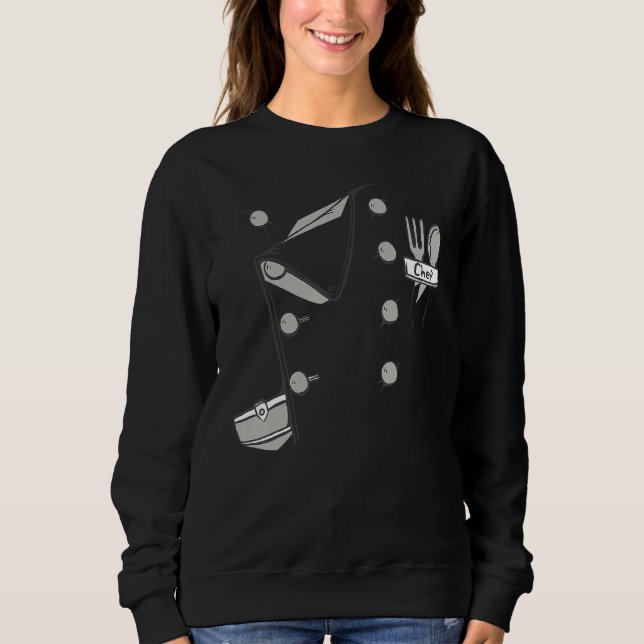 Chef Costume Men Women Boys Girls Kids Halloween C Sweatshirt (Front)