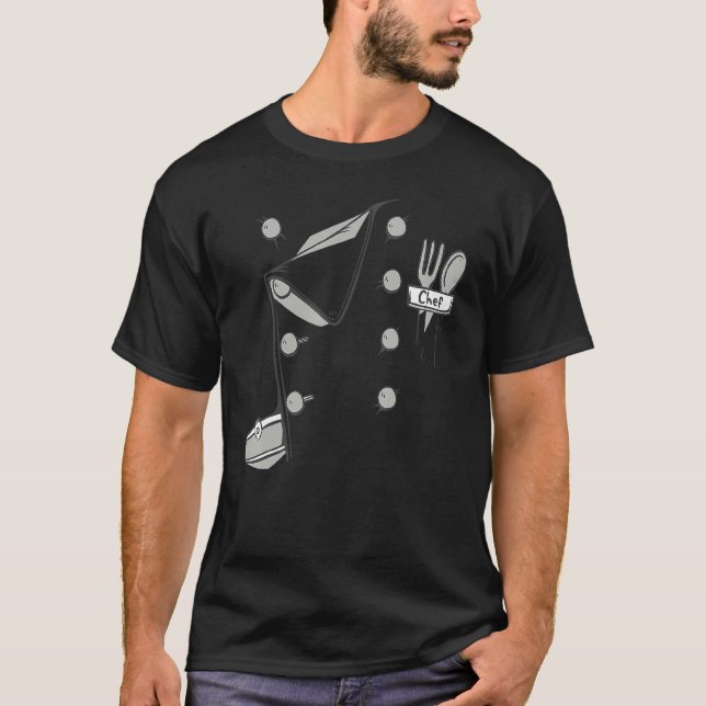 Chef Costume Men Women Boys Girls Kids Halloween C T-Shirt (Front)