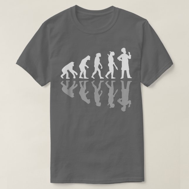 Chef Culinary Cook Funny Human Evolution Cooking F T-Shirt (Design Front)