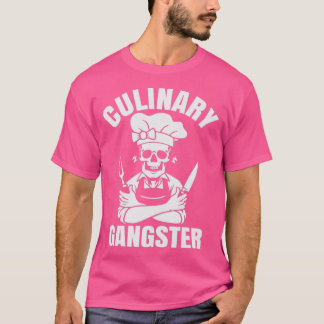 Chef Culinary Gangster Cook Skull and Knives T-Shirt