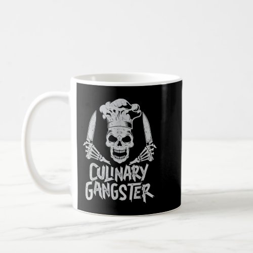 Chef Culinary Gangster Men Women Cook Skull Cookin Coffee Mug